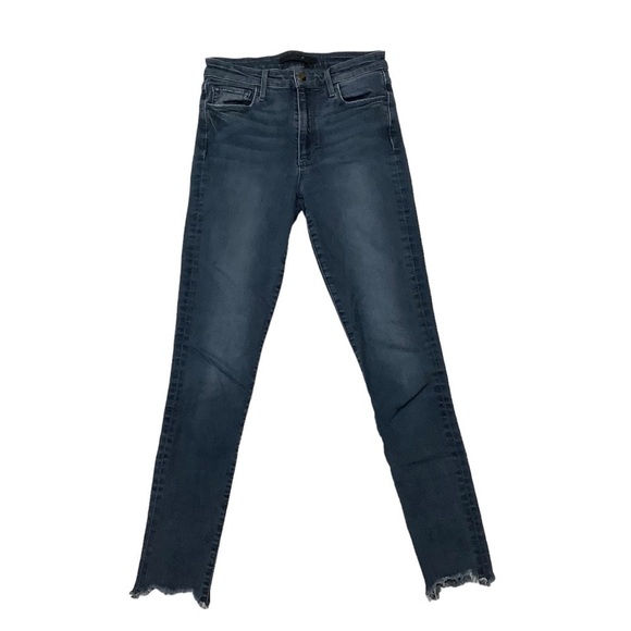 Joes Jeans Sz 26 High Rise Skinny Ankle Blue Raw Distressed Hem - Picture 1 of 8